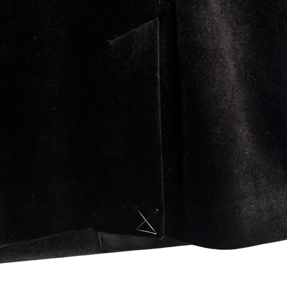 EXPRESS BLACK VELVET SHAWL COLLAR DOUBLE BREASTED TUXEDO BLAZER MEDIUM NWOT - Picture 6 of 11